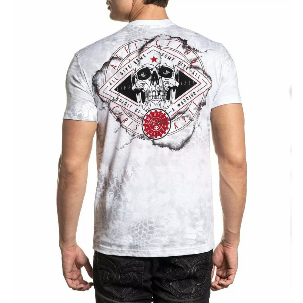 AFFLICTION Men's T-Shirt S/S CHRIS KYLE UP WIND - Picture 2 of 10
